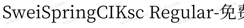 SweiSpringCIKsc Regular字体转换